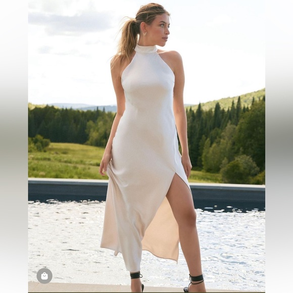 Dynamite Dresses & Skirts - Dynamite Maxi Open Back Satin